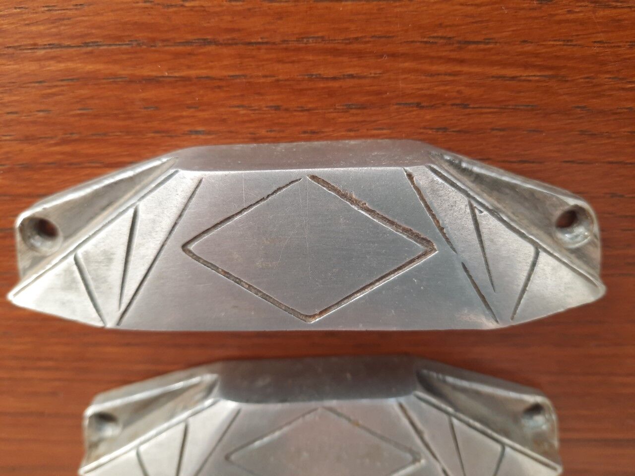 Set of 3 art deco handles