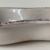 Large fruit cup in Rouen earthenware with blue and brown floral decoration p