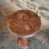 Ancient French pedestal in elm – Stand from the early 1900s