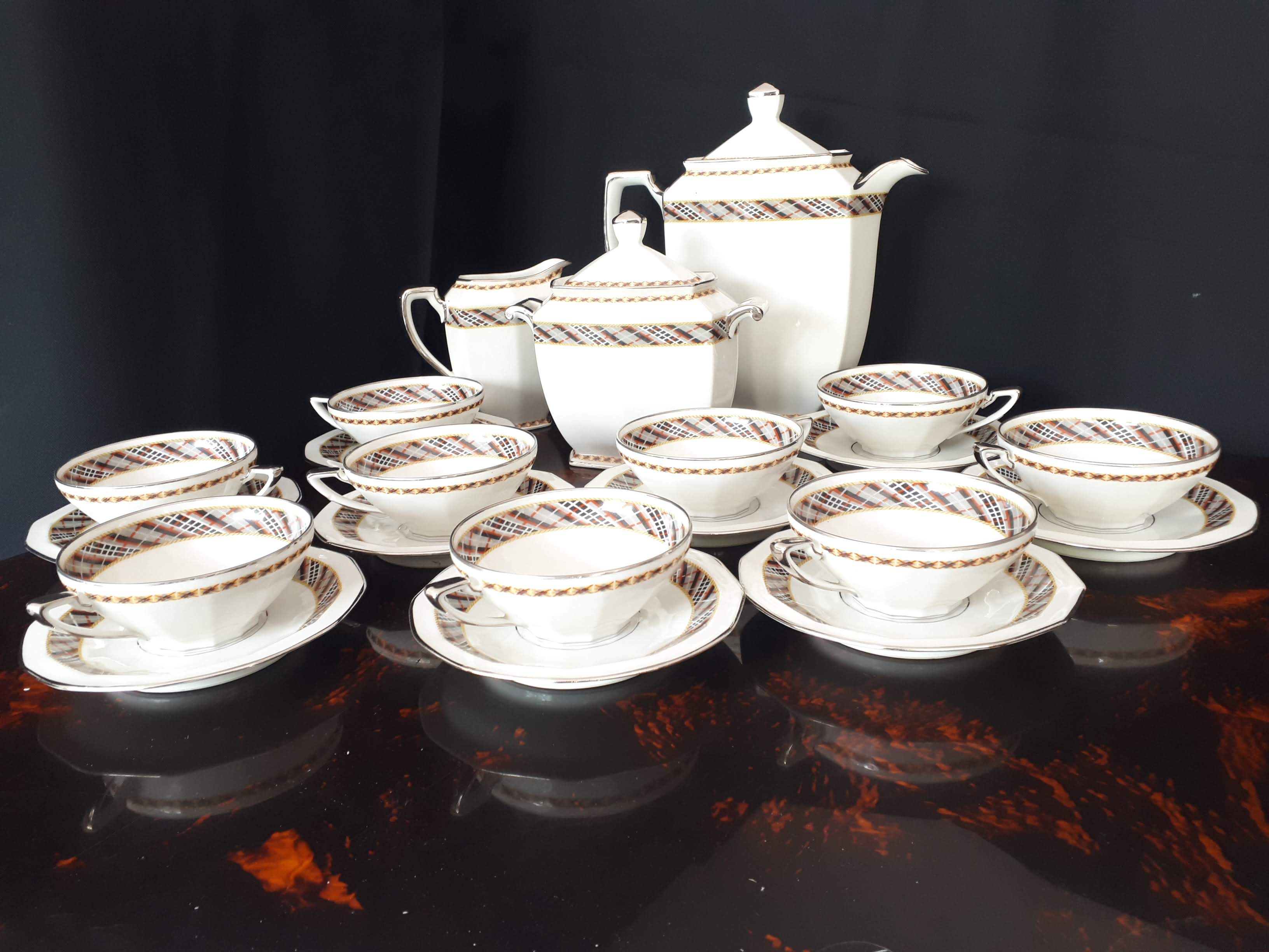 Art deco porcelain service Bernardaud Limoges