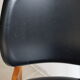 Suite of 6 Chairs Baumann model Pegasus in beech and faux black leather