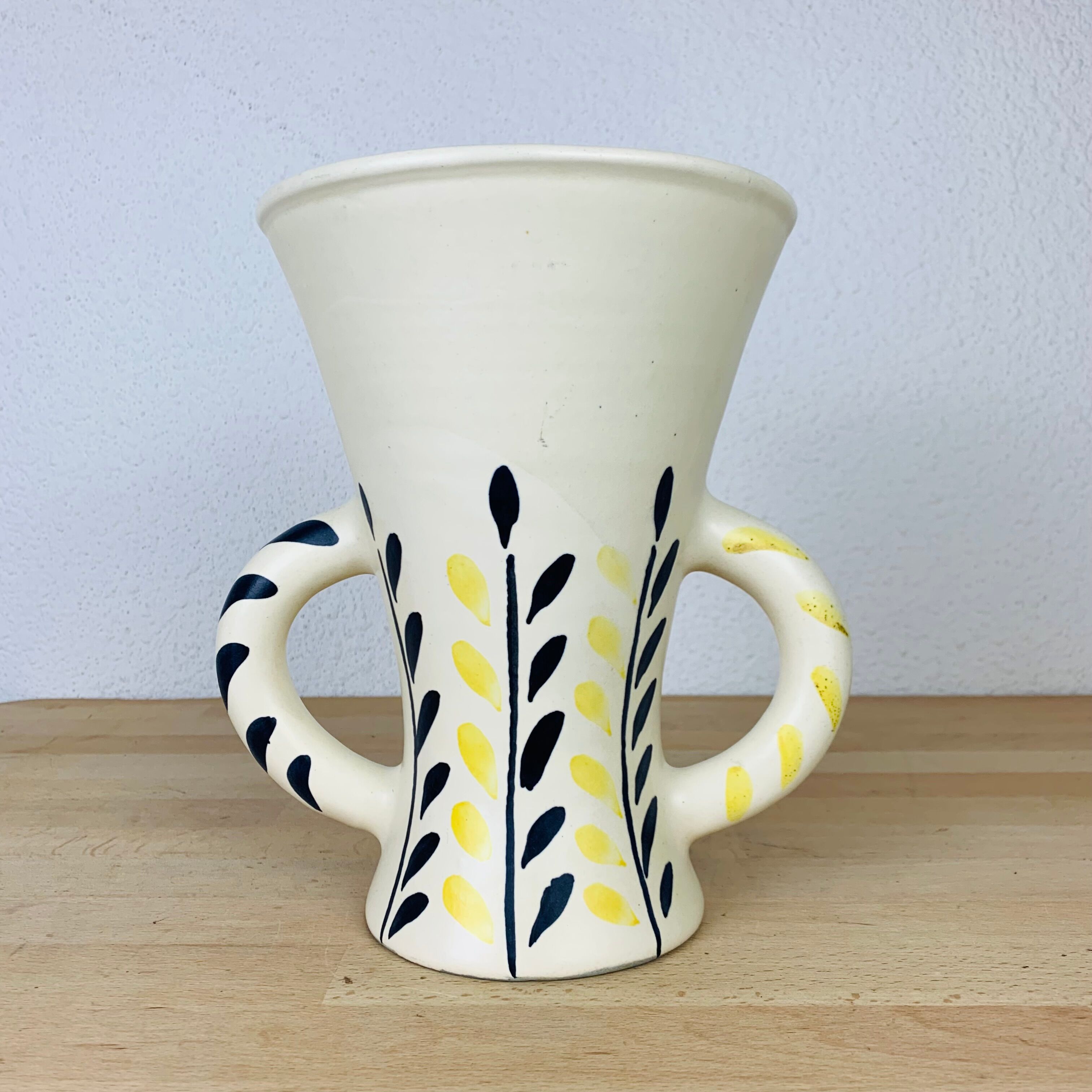 Sim Vallauris ceramic vase with handles
