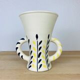 Sim Vallauris ceramic vase with handles