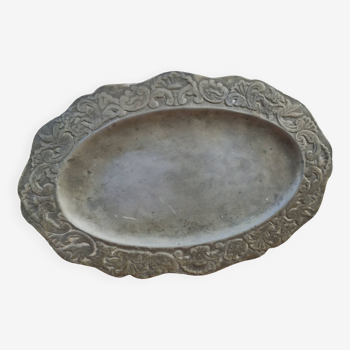 Old pewter dish