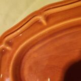 Large thick oval serving dish, Provence ceramic fleur-de-lis