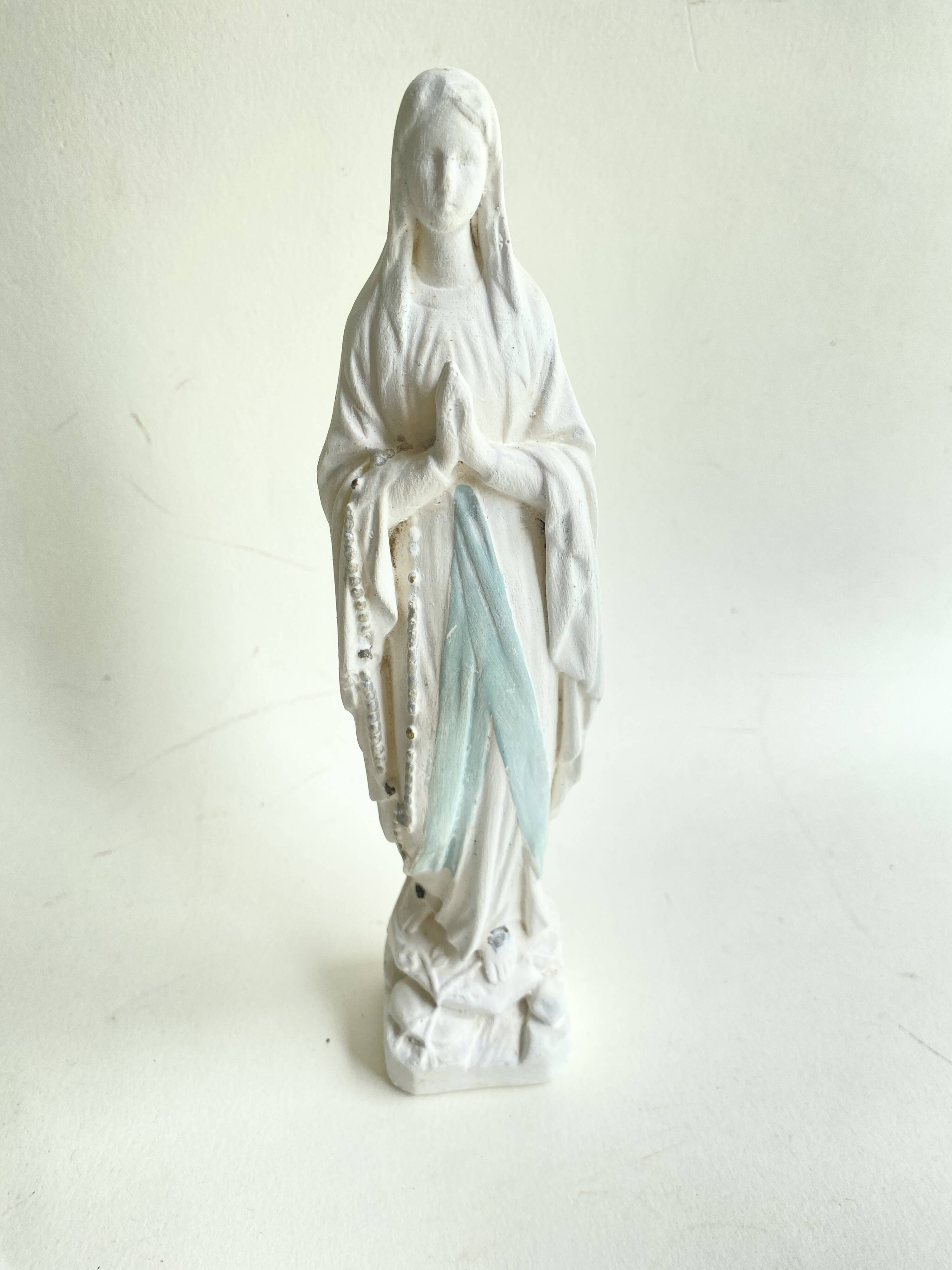 Virgin statue in plaster 25 cm