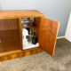 Vintage display cabinet with bar compartment, walnut, 60s
