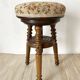 Antique screw piano stool