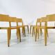 Danish beech dining chairs, 1980s, set of 6