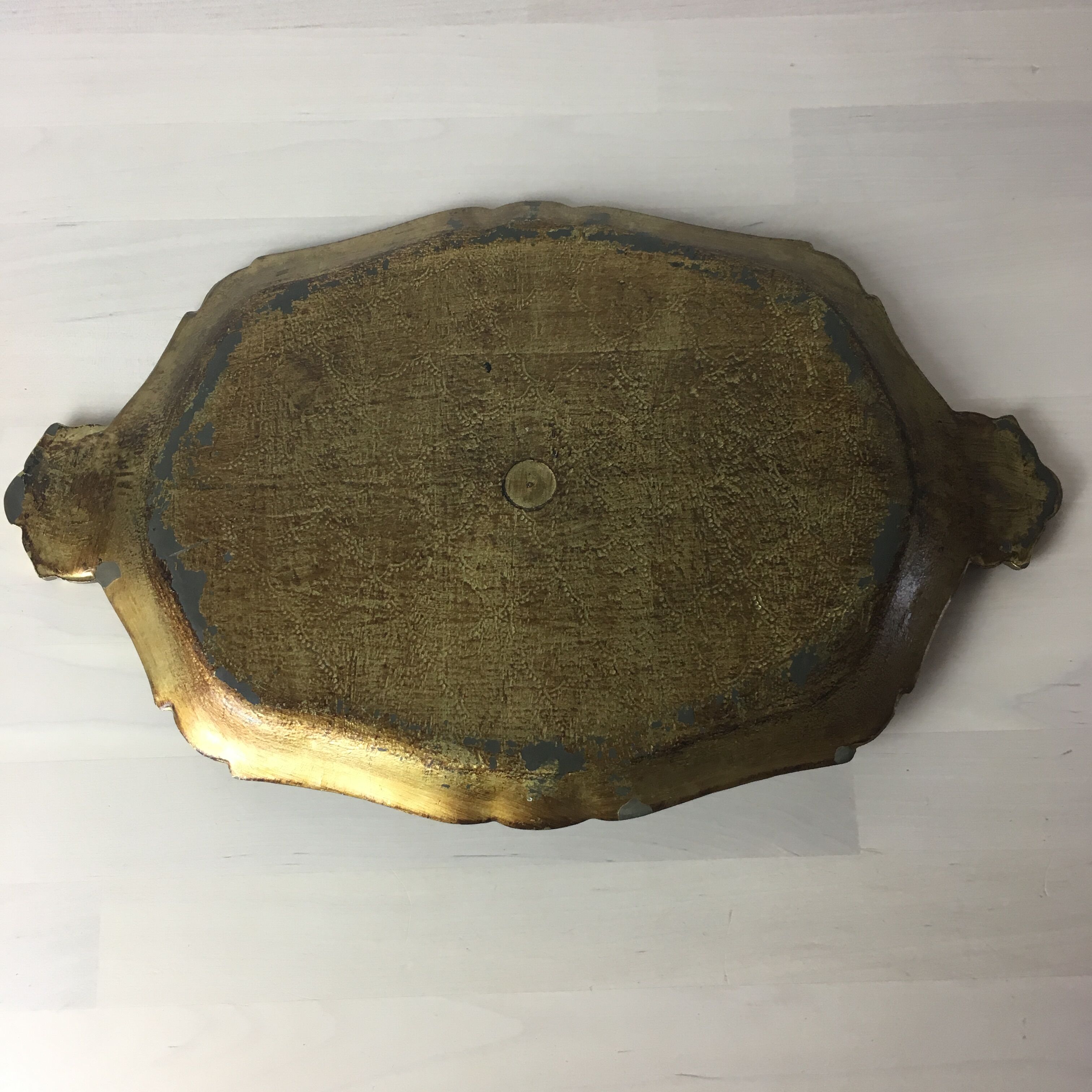 Florentine painted wooden tray