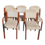 5 contemporary design chairs in curly wool