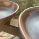 Organic earthenware deep plates from Gré du Marais, France.