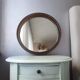 Mirror brown round plexiglass 70s 35cm