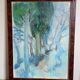 Pastel - Christine Delessert - 72 x 53 cm - sous-bois bleu