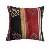 VINTAGE TURKISH KILIM CUSHION COVER , 45 X 45 CM