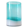 Vintage turquoise blown glass vase