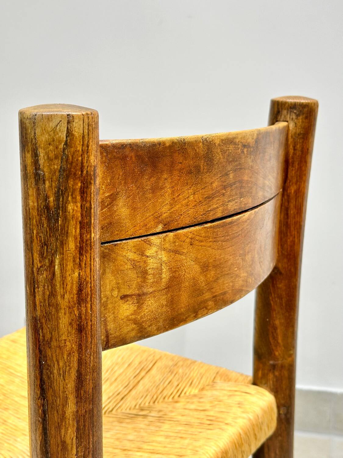 Set of 2 Charlotte Perriand Meribel chairs, in ash, circa 1950, original edition