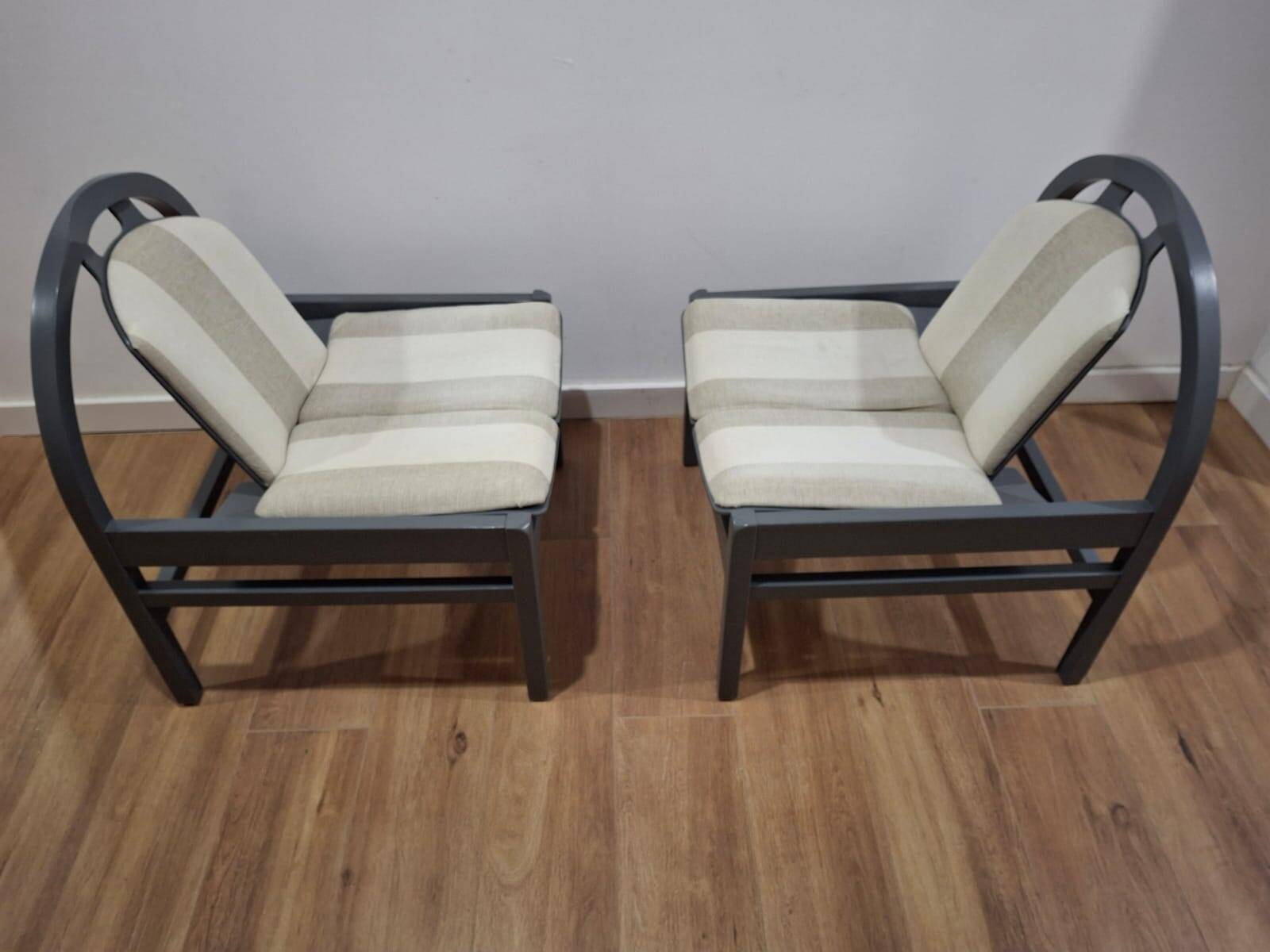 Pair of Baumann French Armchairs from the 1980s