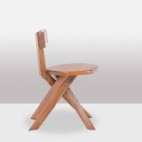 Pierre Chapo. Series of 6 model S34 chairs. 1960s.