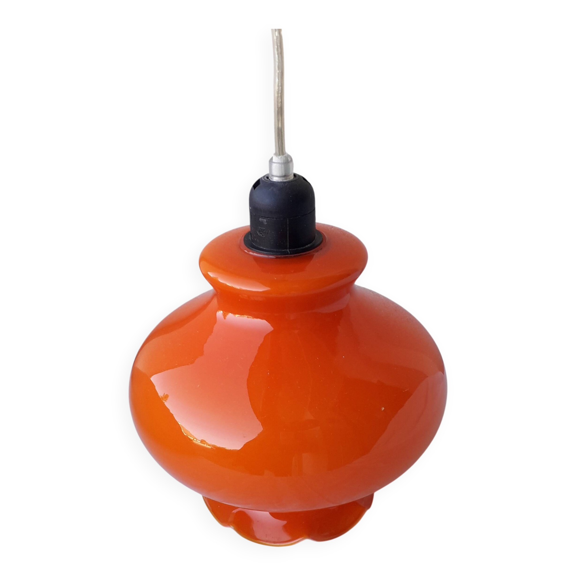 Suspension orange en opaline