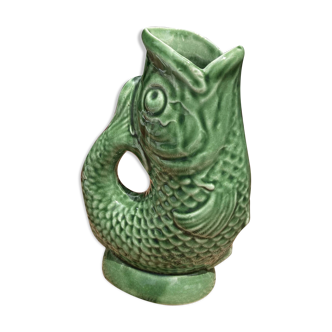 Green fish vase or pitcher