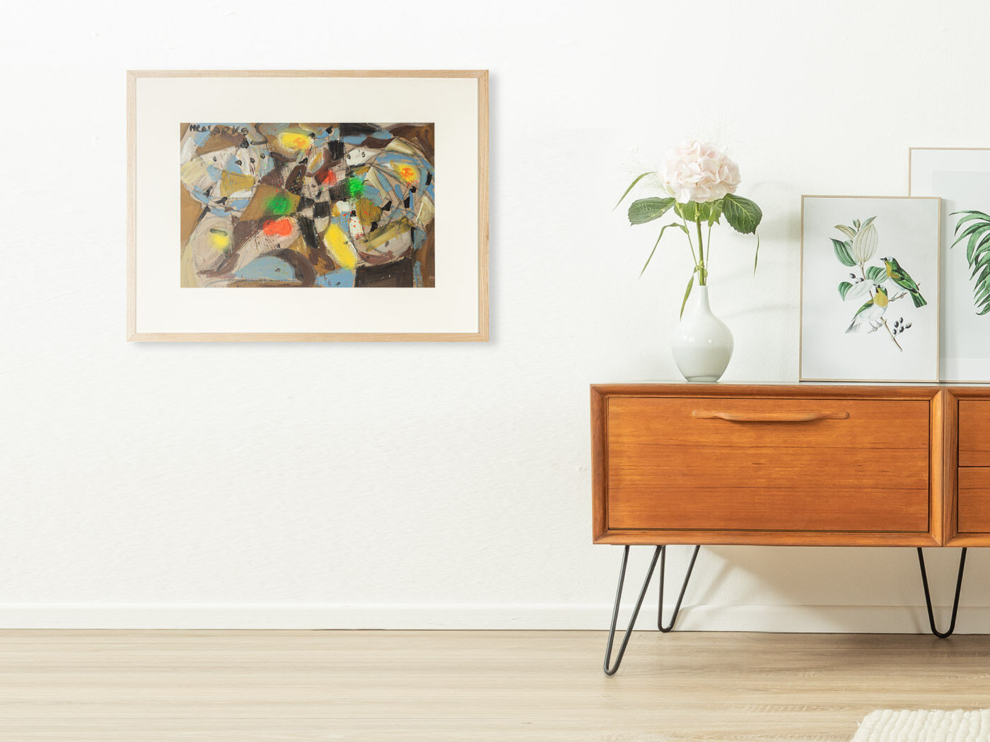 Colorful Fragmentation, Gouache on thick Paper, 81 x 61 cm