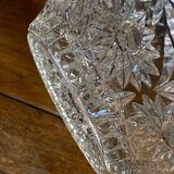 Large cut glass fruit bowl, 1950s