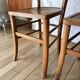 Set of 5 beech wood bistro chairs from the 1950s