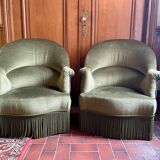 Pair of toad armchairs
