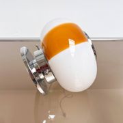 Lampe de table en verre opale italienne, années 1960