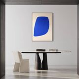 Large blue painting "Not a circle" 100x73 cm
