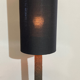 Pair vintage brutalist iron hammered floor or large table lamps, Germany.