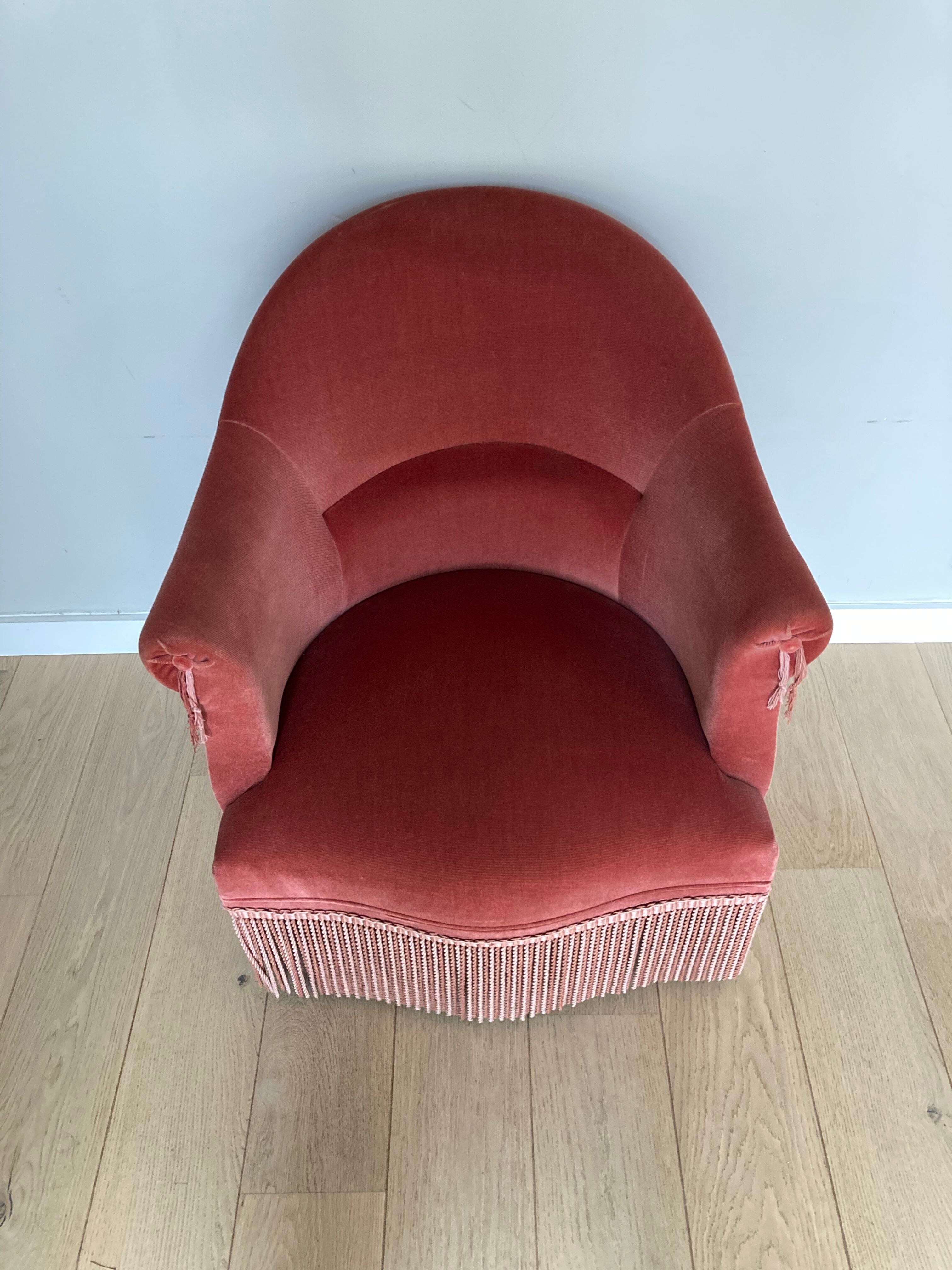 Fauteuil crapaud velours