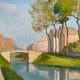 HSP painting "Fleurey sur Ouche" (Côte d'Or) by Auguste Mallard (1895-1965)