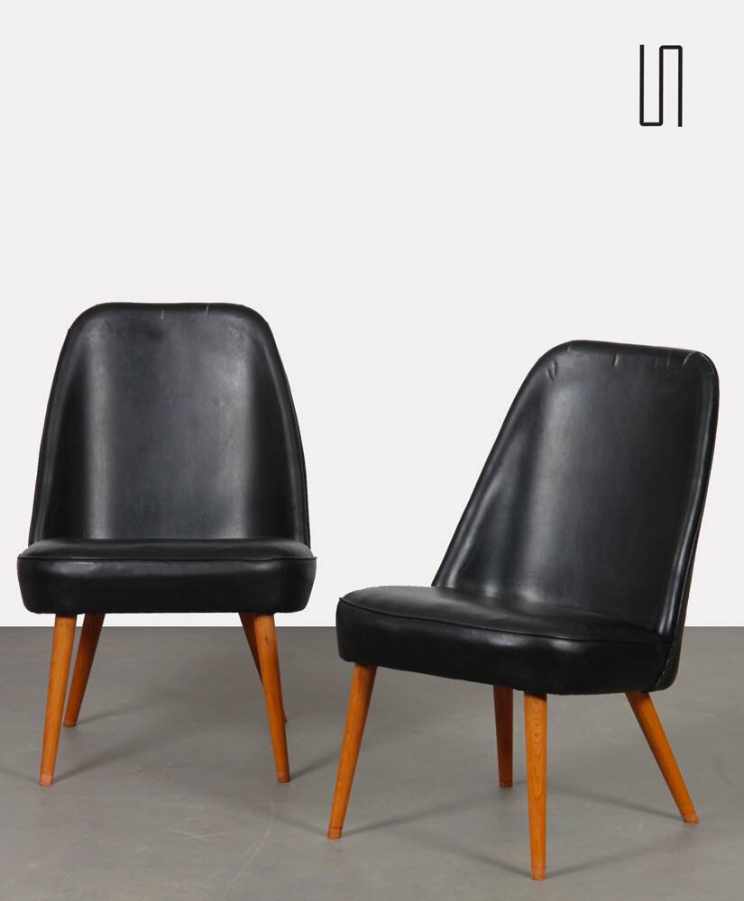 Paire de fauteuils par Ton vers 1960