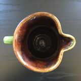 Olive green Provençal pitcher