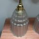 Duo of Art Deco tulip wall lights