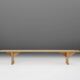 Rustic hand crafted Beige Wooden Bench, France, 1900s