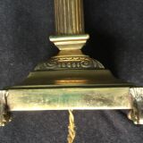 Bronze lamp foot fluted barrel with capitals