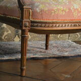 Pair of Louis XVI Style Armchairs in Walnut