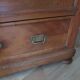 Louis Philippe style chest of drawers with 4 drawers in solid walnut and marble, 1900-1950.