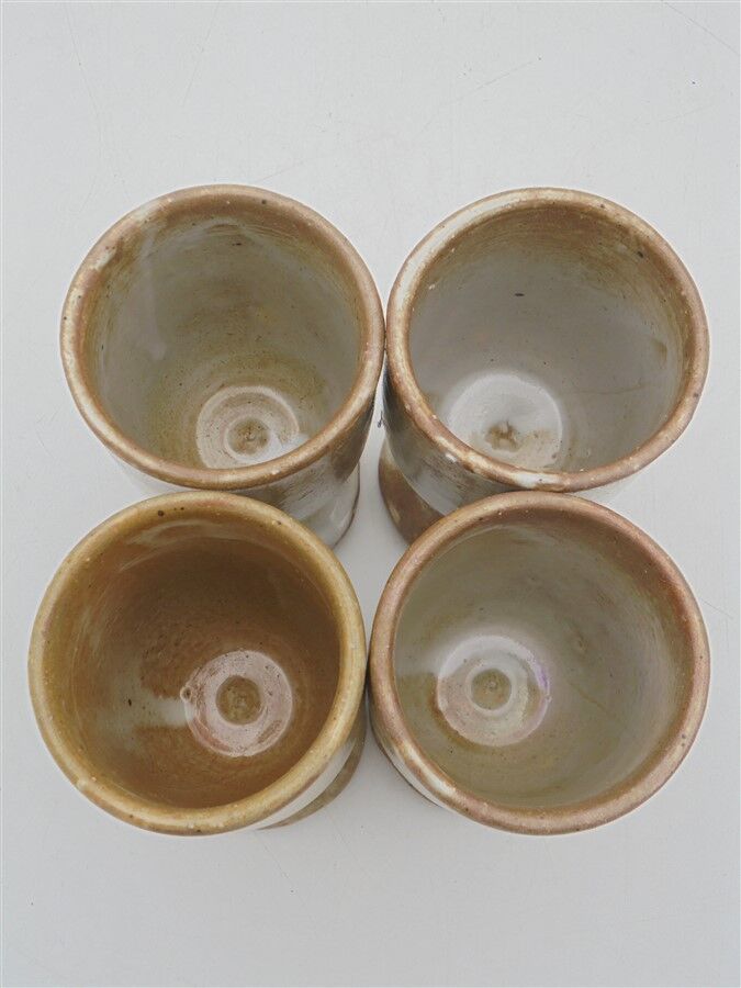 Series of 4 sandstone mazagrans