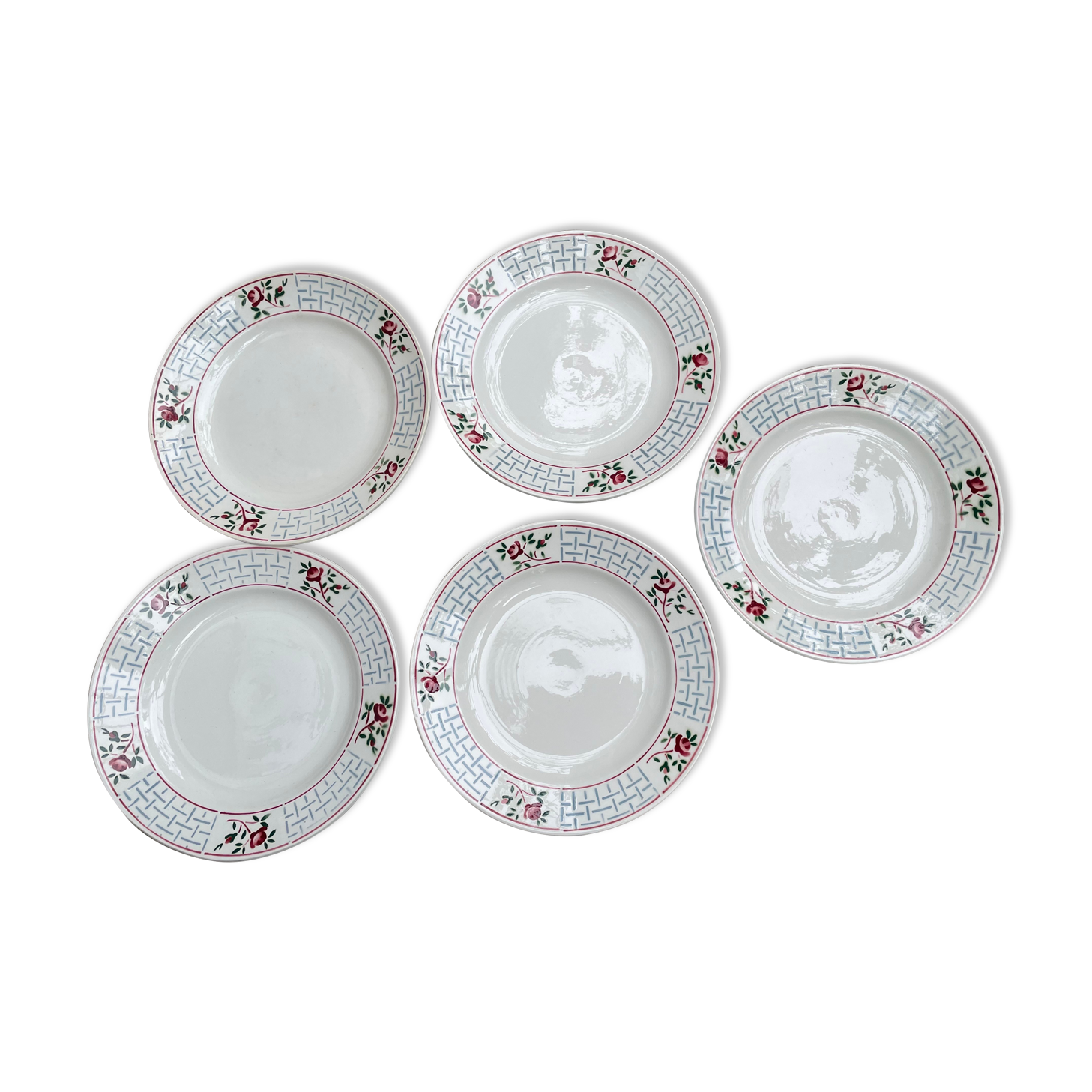 Flat plates Sarreguemines model Christiane