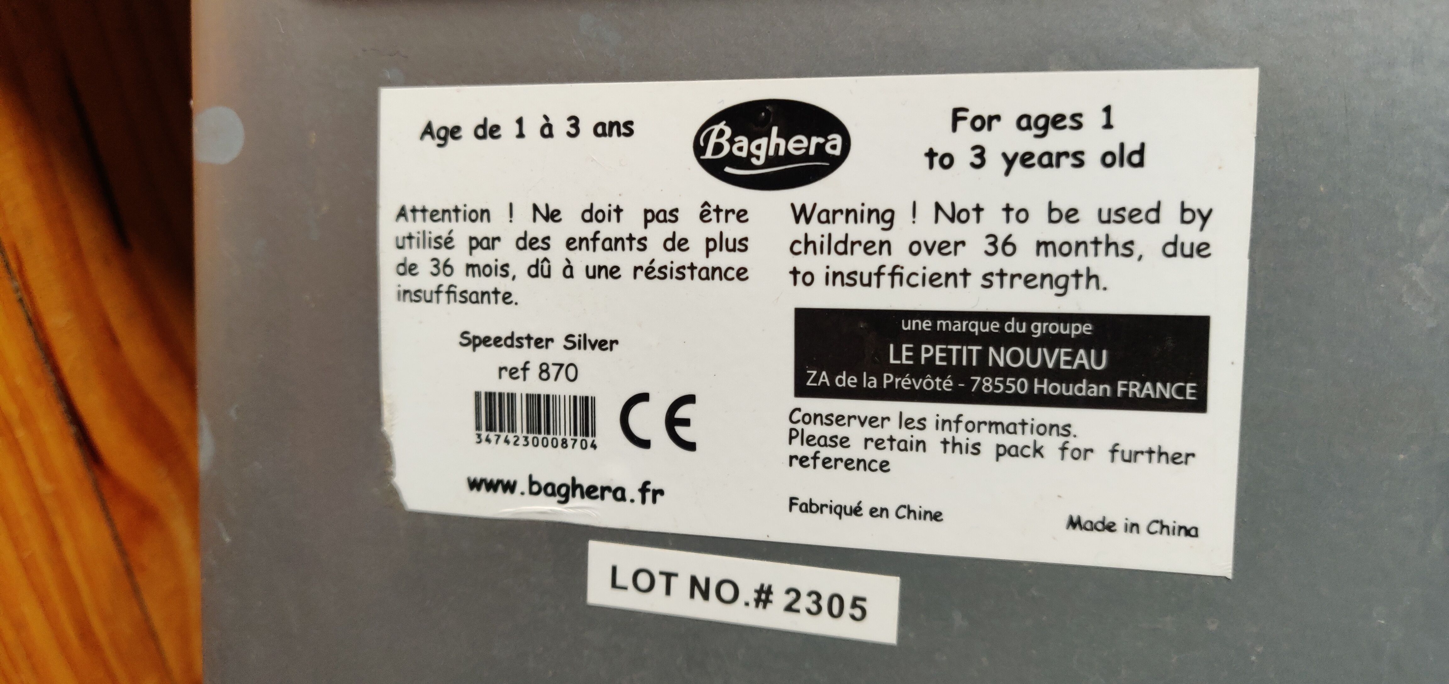 Baghera Carrier Speedster Silver retro