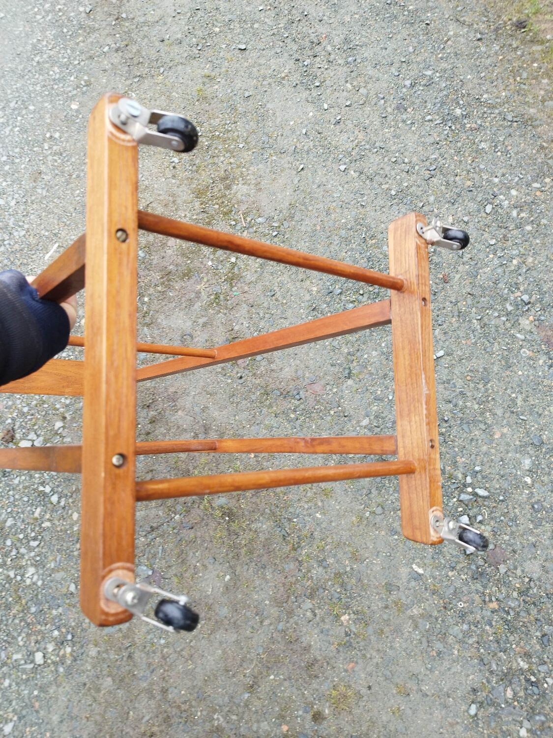 Double wooden night valet