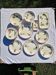 Clairefontaine earthenware plate and fruit bowl set, Saxe model