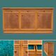 Vintage buffet in bamboo and cannage 1970