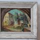 Oil on wood painting signed vintage