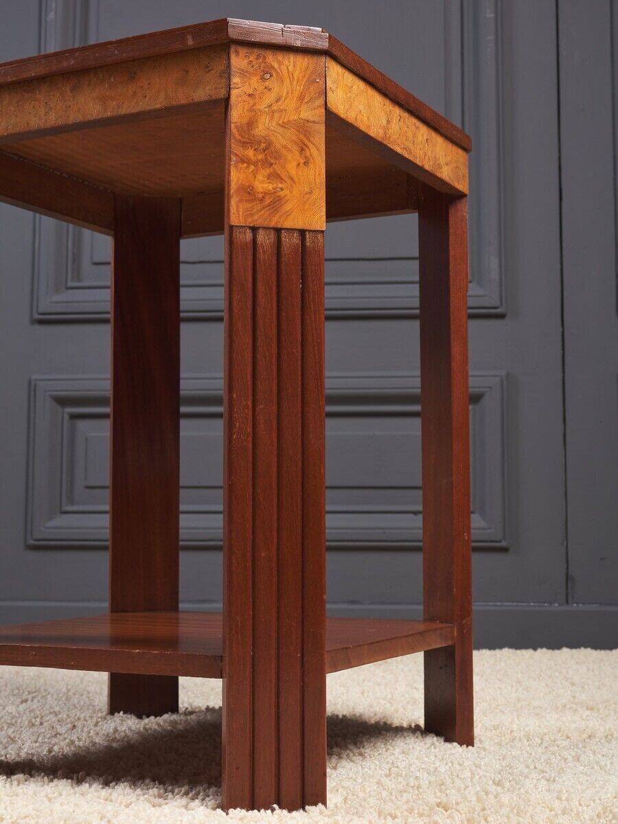 Art Deco pedestal table 1930 double tops two species