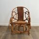 Organic Modernist Armchair in Rattan and Cowhide, Italian Work, A
